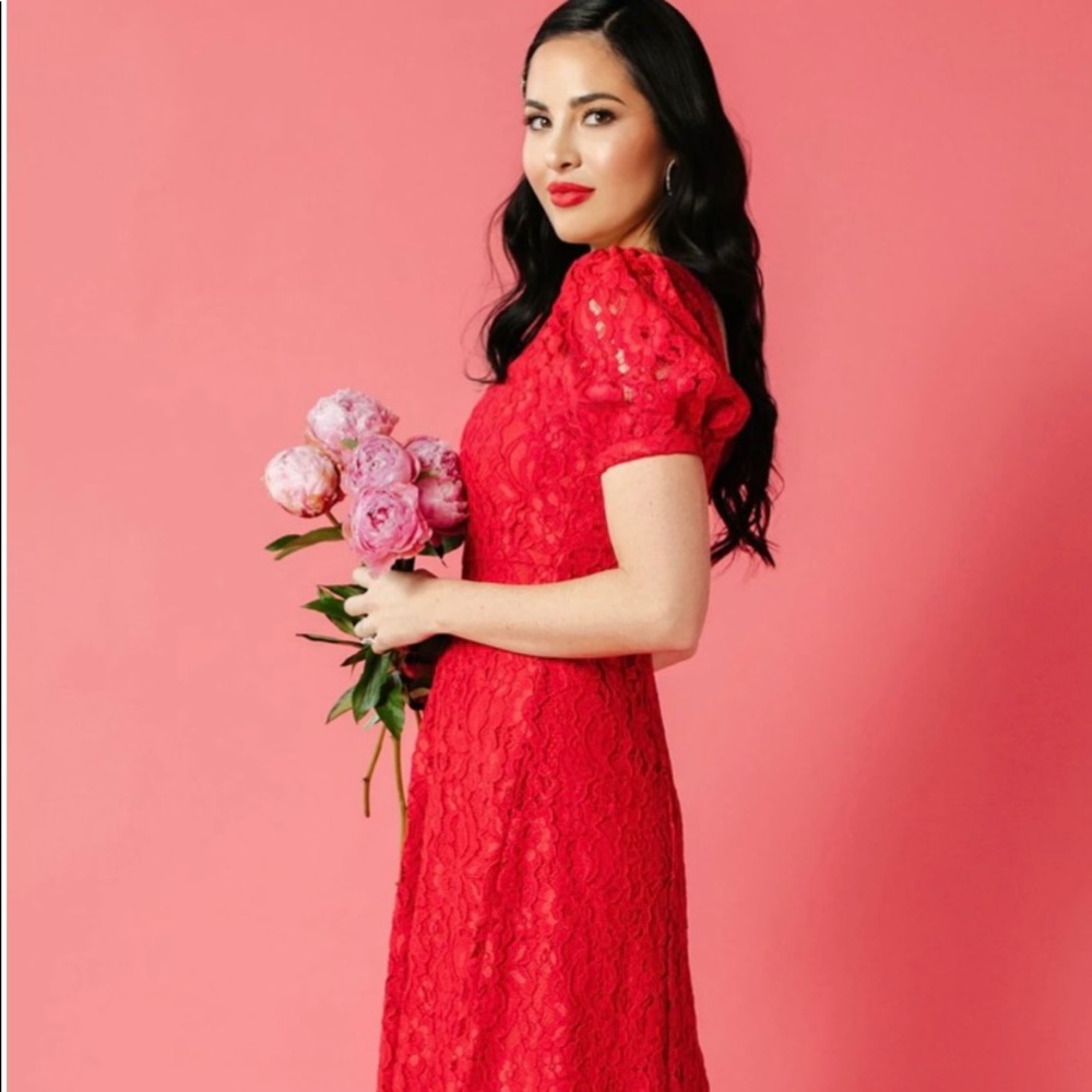Rachel Parcell Red Dress Size Medium